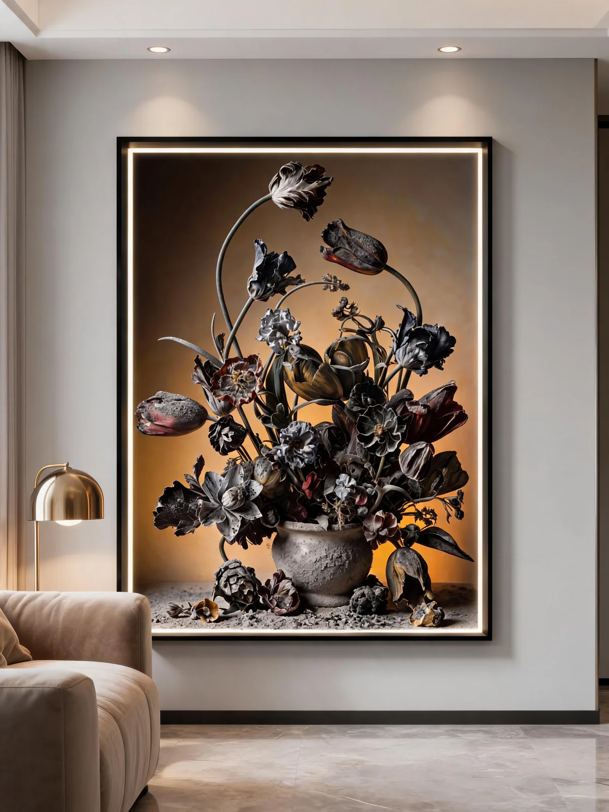 Black Ash III shown on a wall in a room
