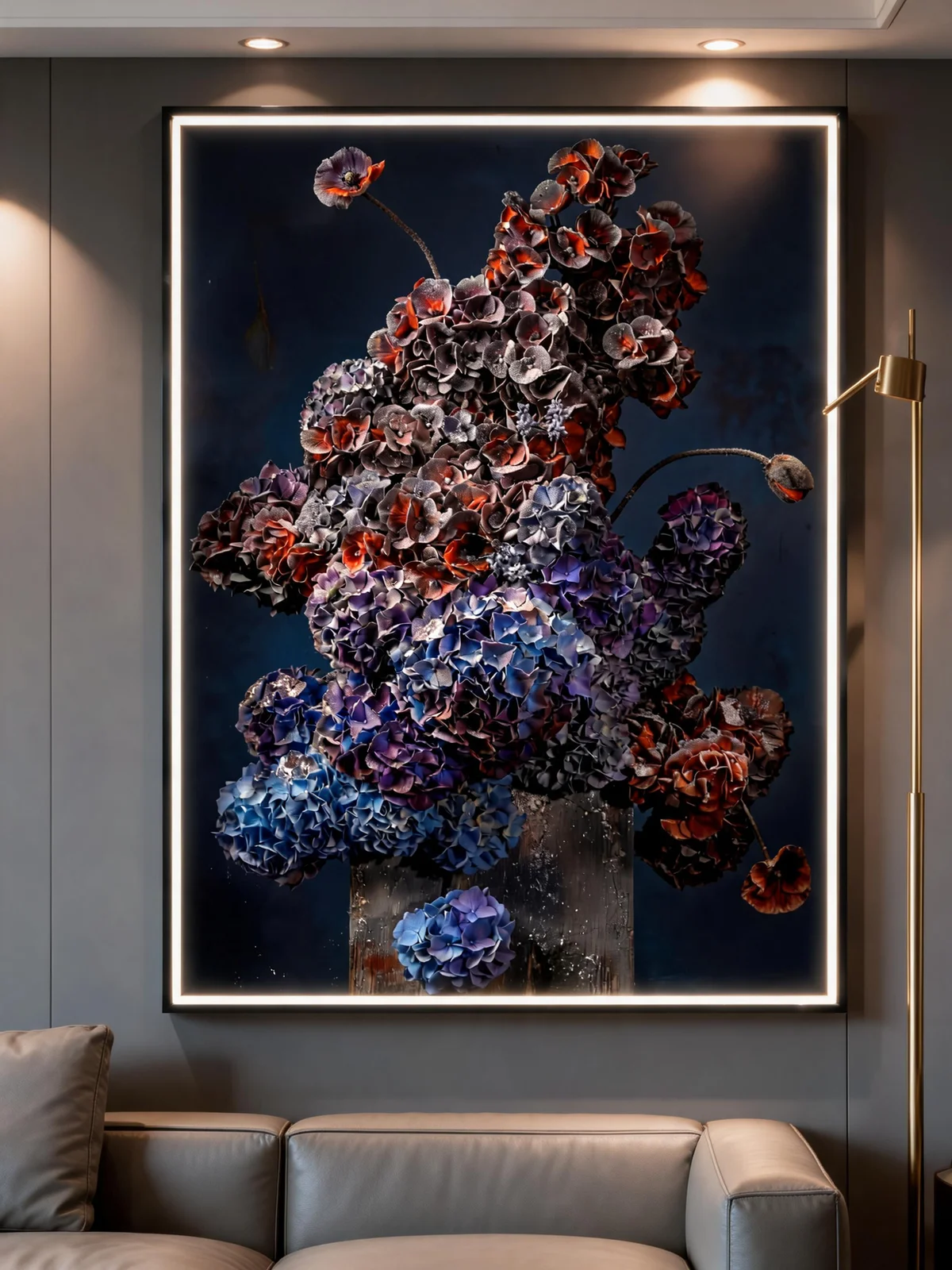 Black Ash I shown on a wall in a room