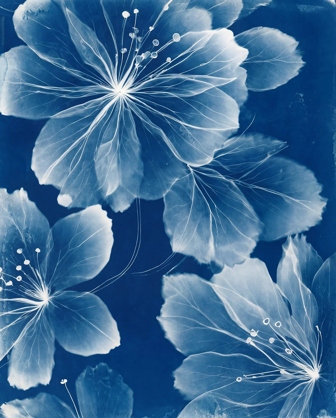 Floral Cyanotype III